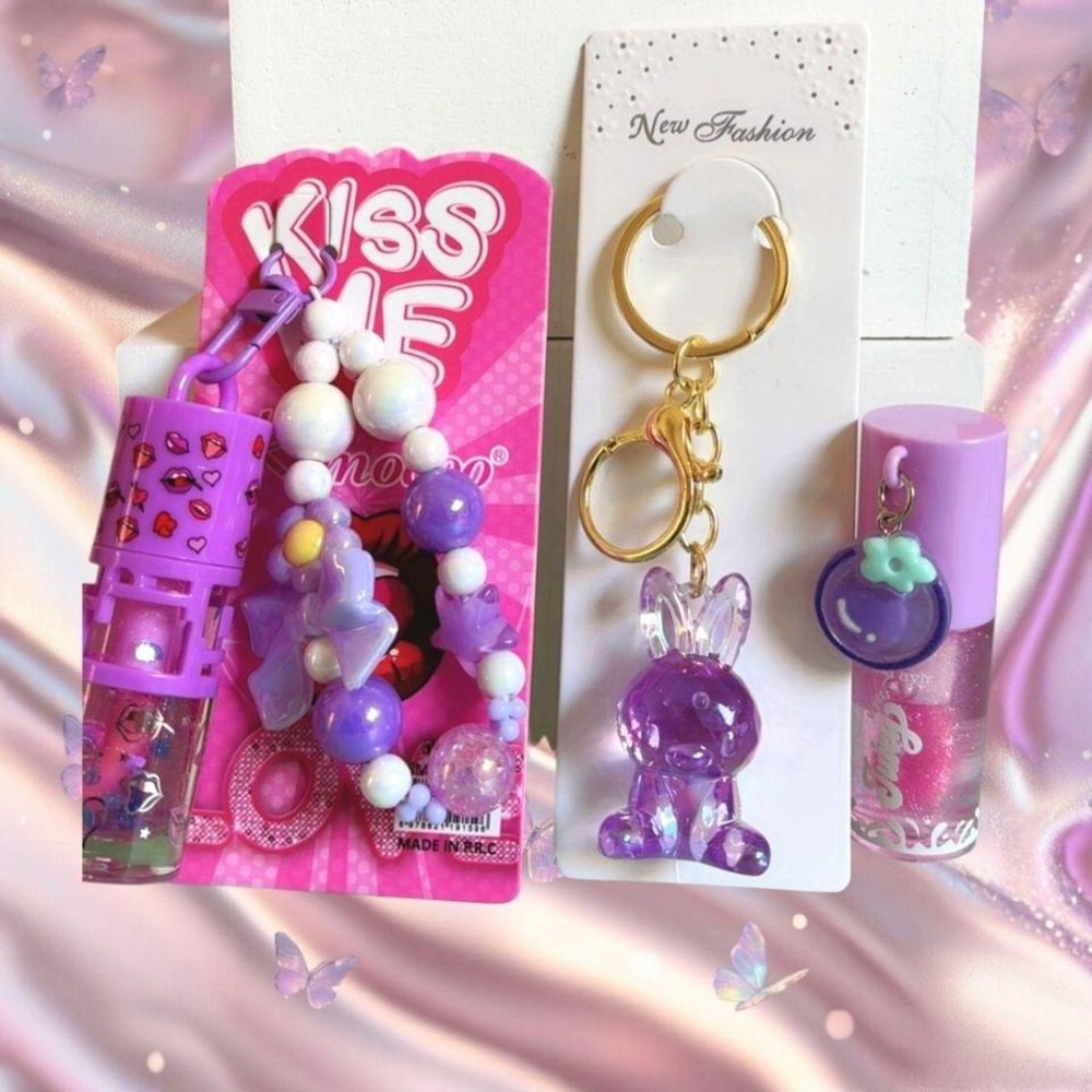 ✨ 3 PC KAWAII PURPLE LIP GLOSS BUNDLE #90✨